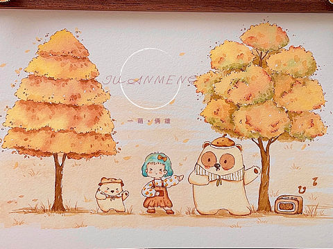 「一萌•两雄」来自秋天的治愈色!