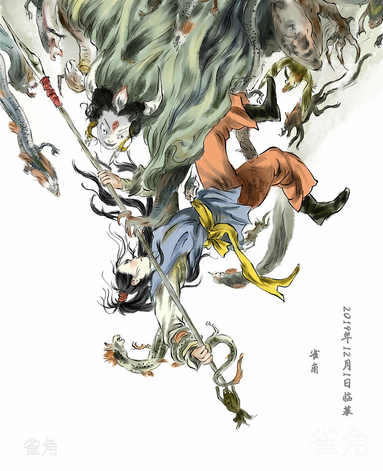 临摹早稻的练习图