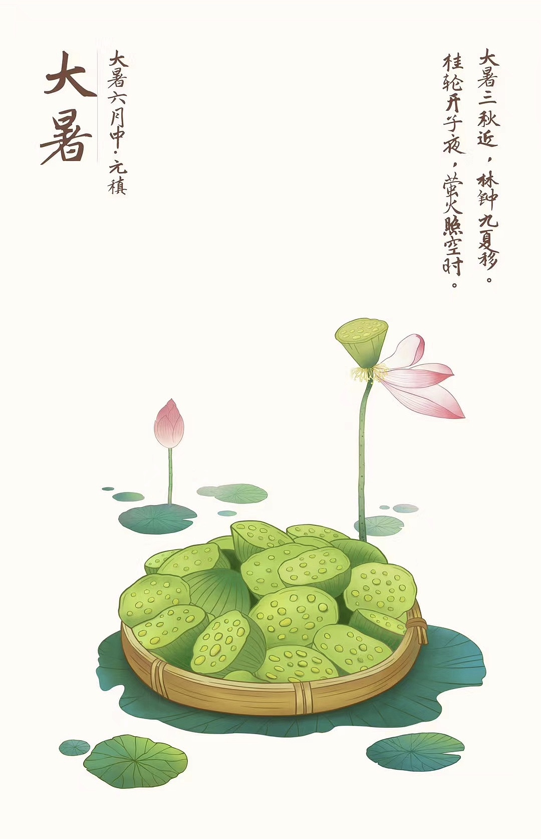 节气插画—小暑大暑处暑（图ZMjIzNjI2MDQw） - 商业插画 - 站酷设计师Miss涂小涂原创素材 - 站酷ZCOOL
