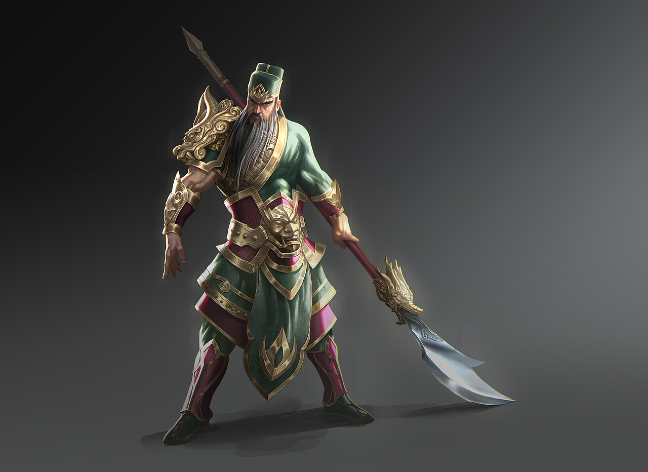 三国-关羽（图ZMTY1MjI1OTEy） - 商业插画 - 站酷设计师晋南柴二原创素材 - 站酷ZCOOL