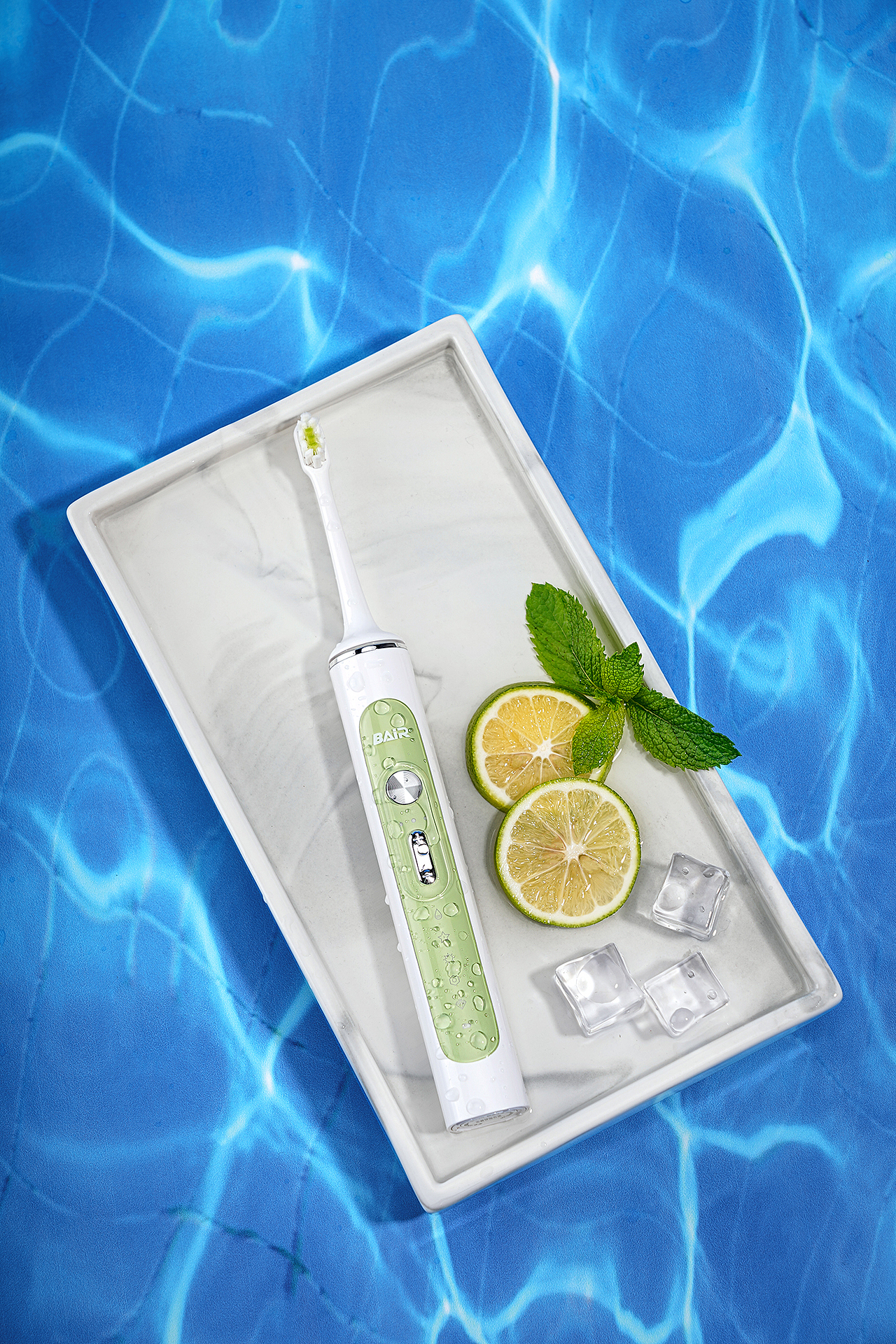 拜尔电动牙刷g201绿蓝粉