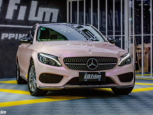 奔驰c200钻石胭脂红