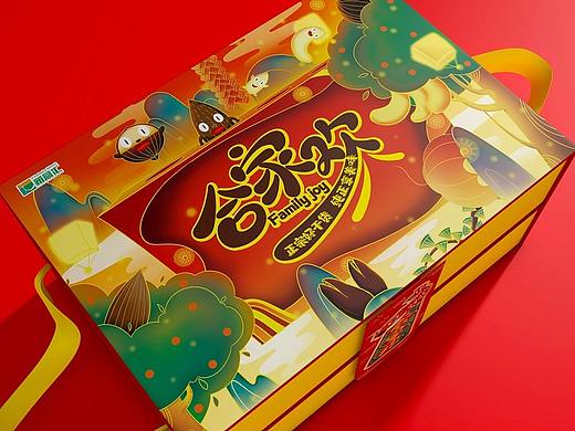 箱盒汇  | ：双层装“合家欢 ”干货春节礼盒包装设计