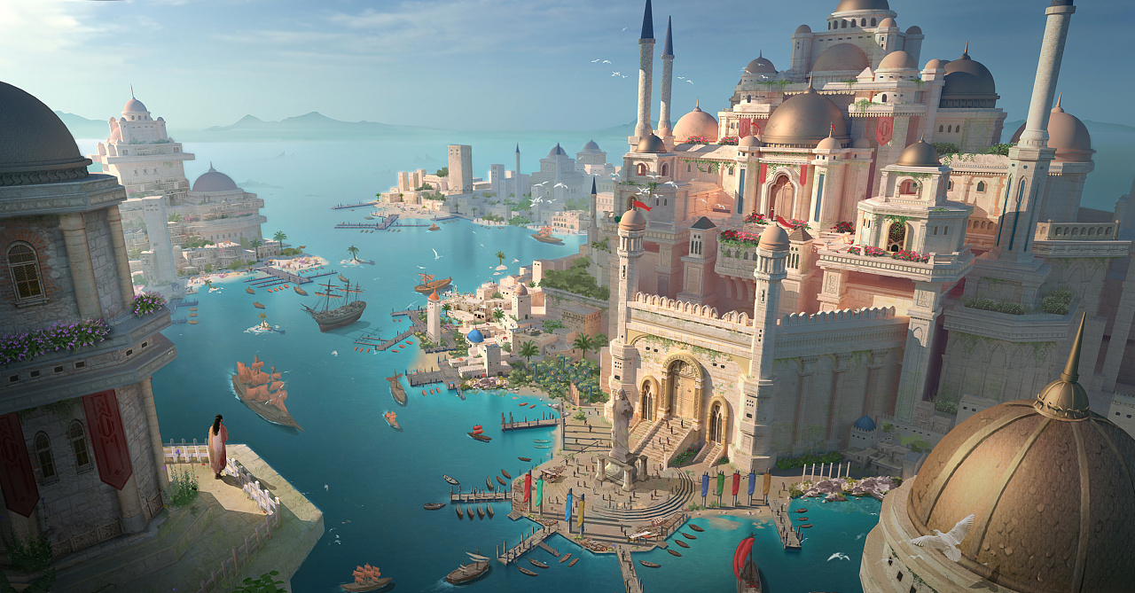 欧美 城堡 场景概念设计