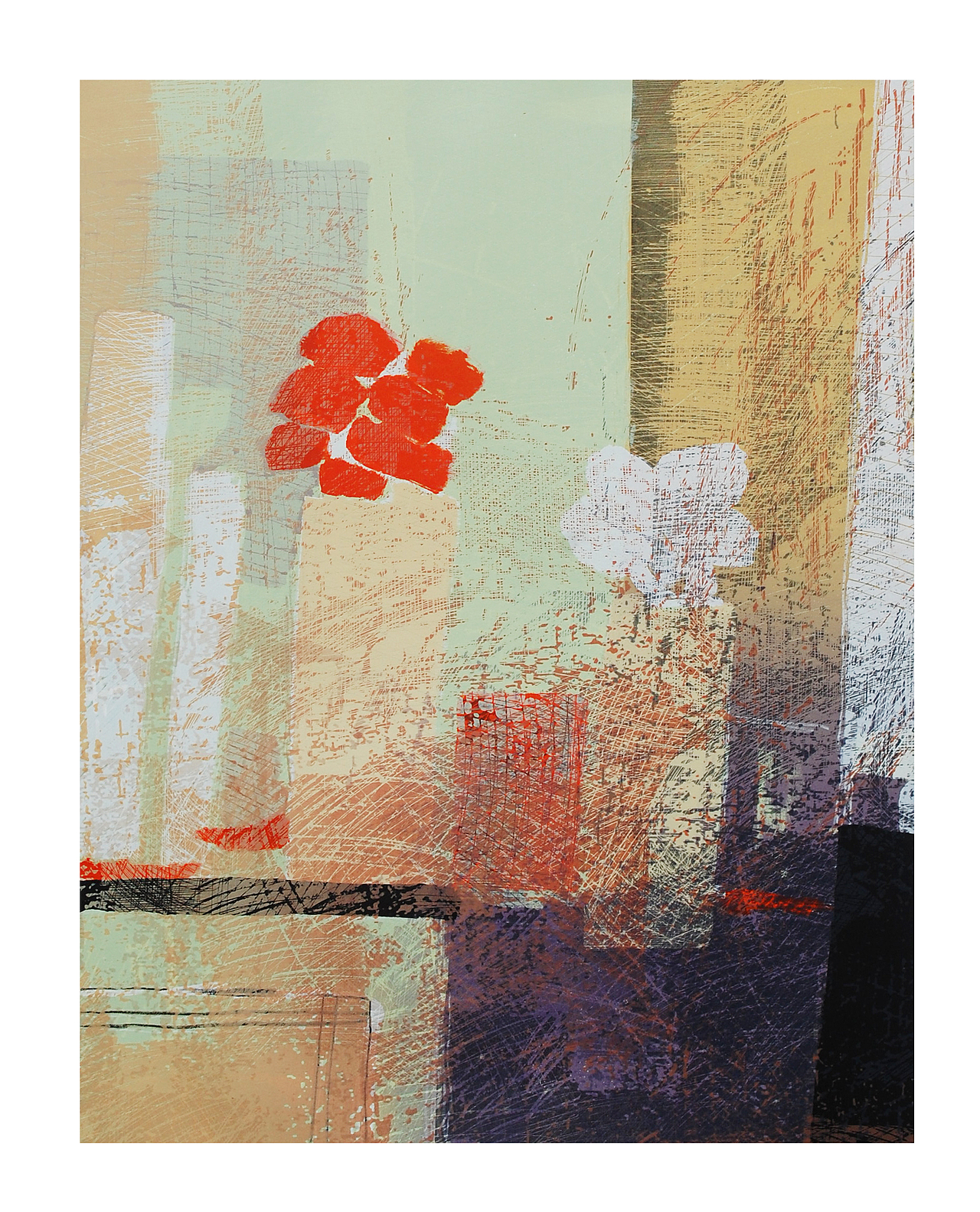 丝网版画作品《微风系列》