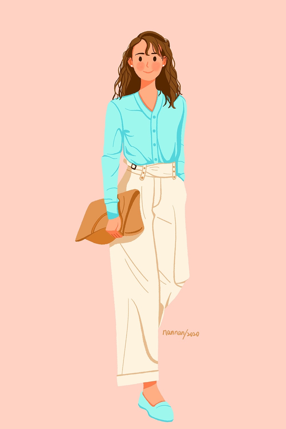 人物插画-少女九张终于完成啦～画得很开心很尽兴～（图ZMjIyODk0MTQ4） - 商业插画 - 站酷设计师nannan77原创素材 - 站酷ZCOOL