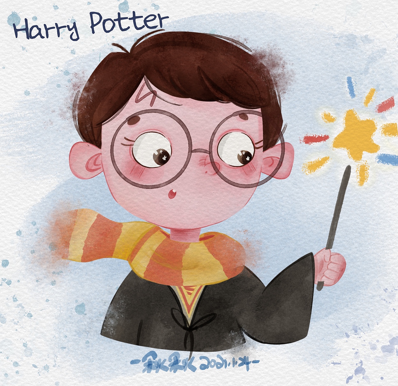 哈利波特水彩系列头像