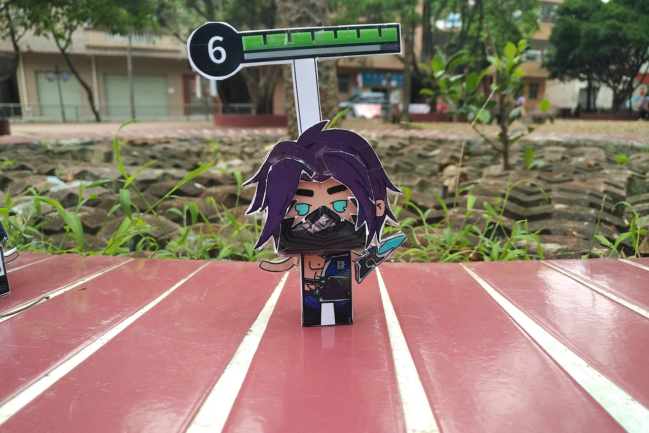 王者荣耀兰陵王自制q版纸模摆件设计图纸