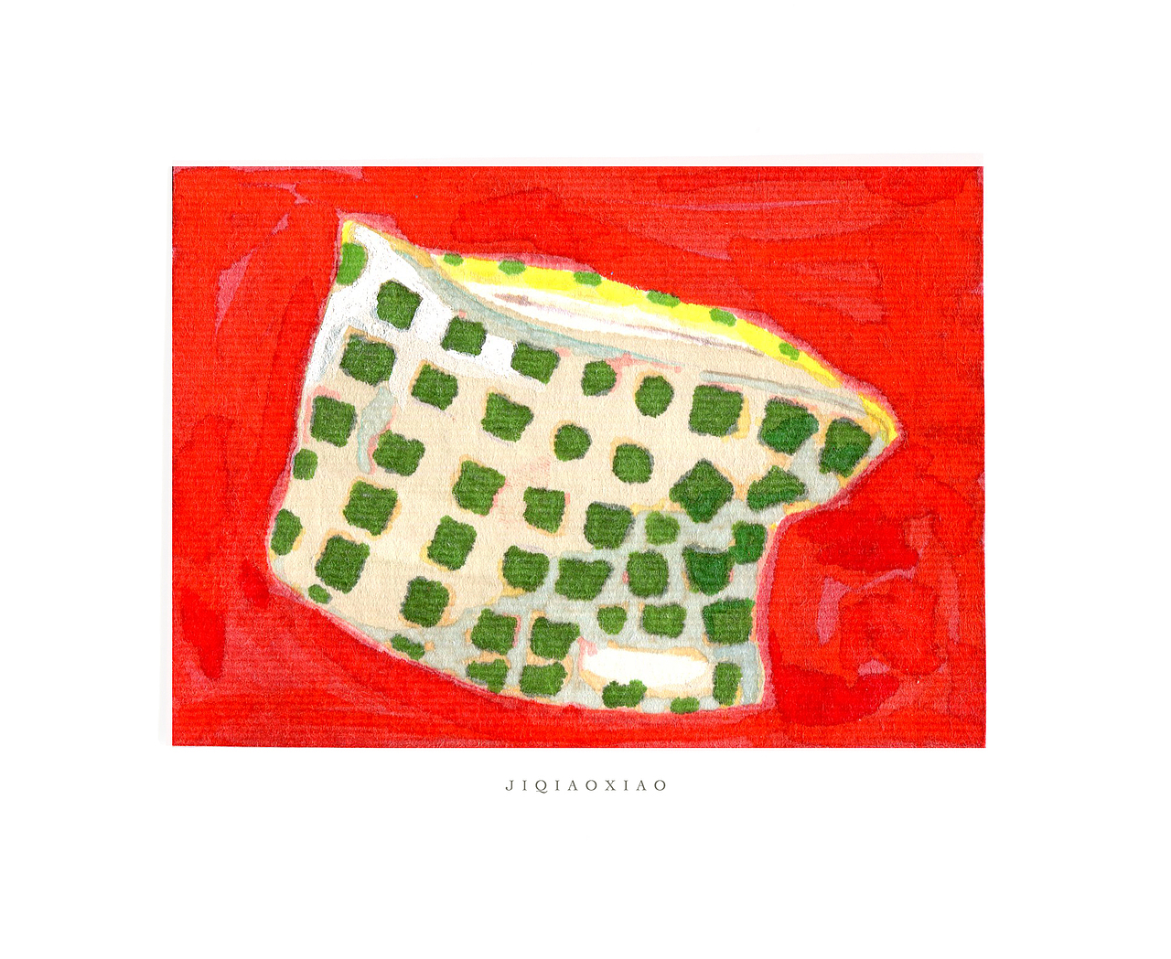 《冬季的杂物三》
鼓鼓囊囊的绿格子小包,里面大概装满了一肚子气吧