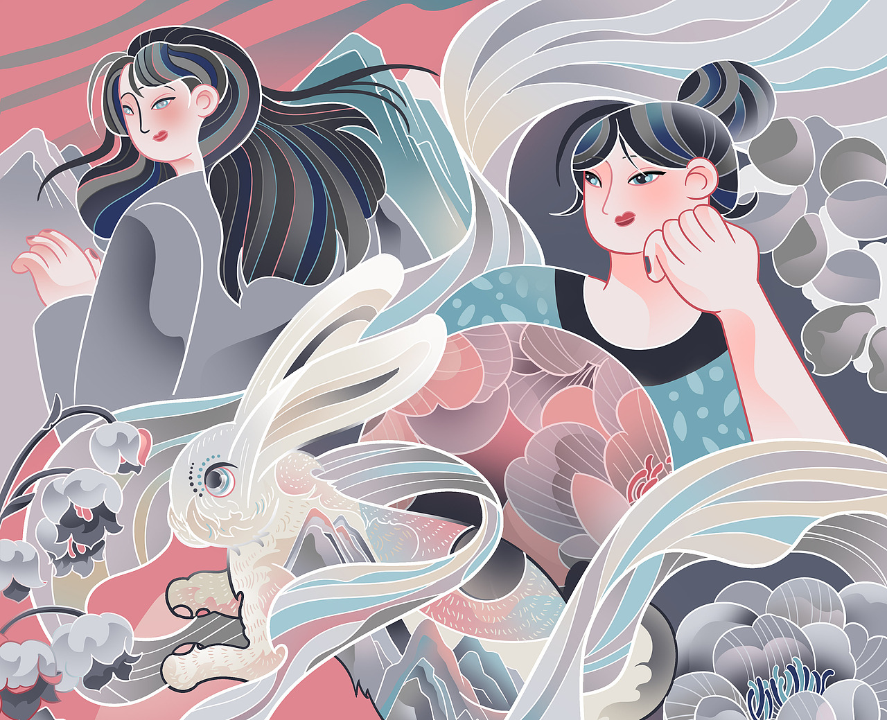 新一期日报风插画