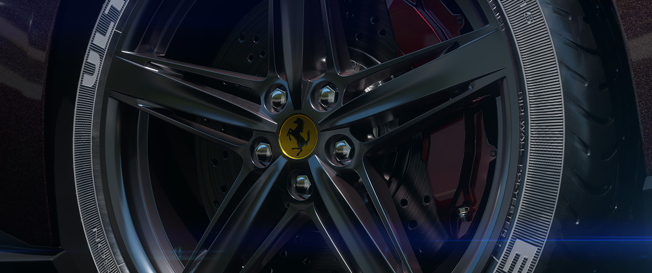 三维汽车渲染  [法拉利 F12 Berlinetta] CGI CAR