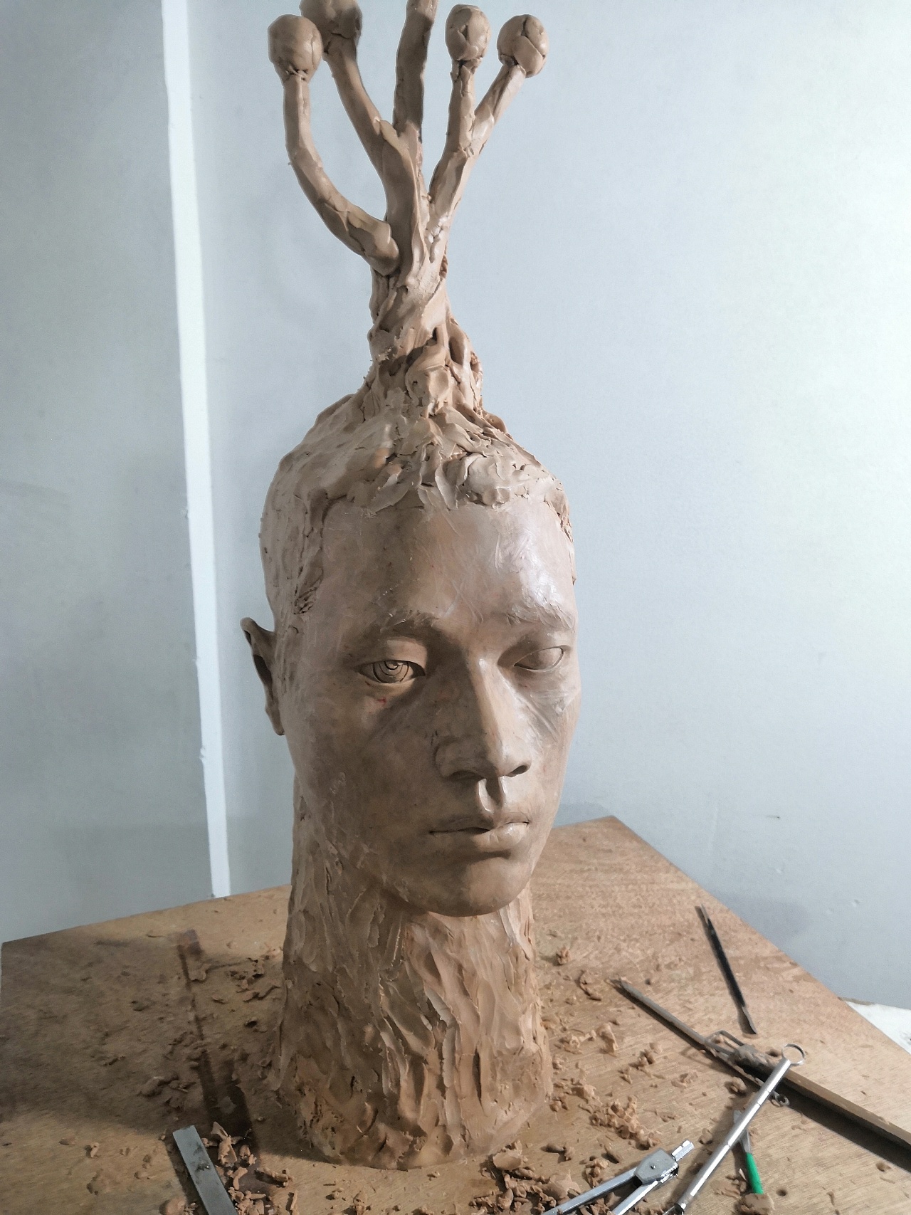 个人油泥雕塑作品