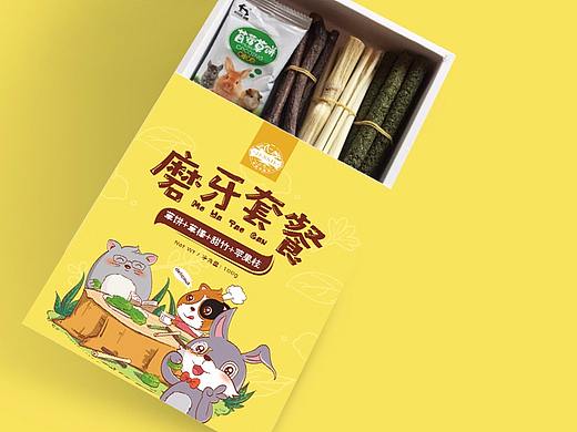 宠物粮产品包装插画方案（系列产品部分包装）