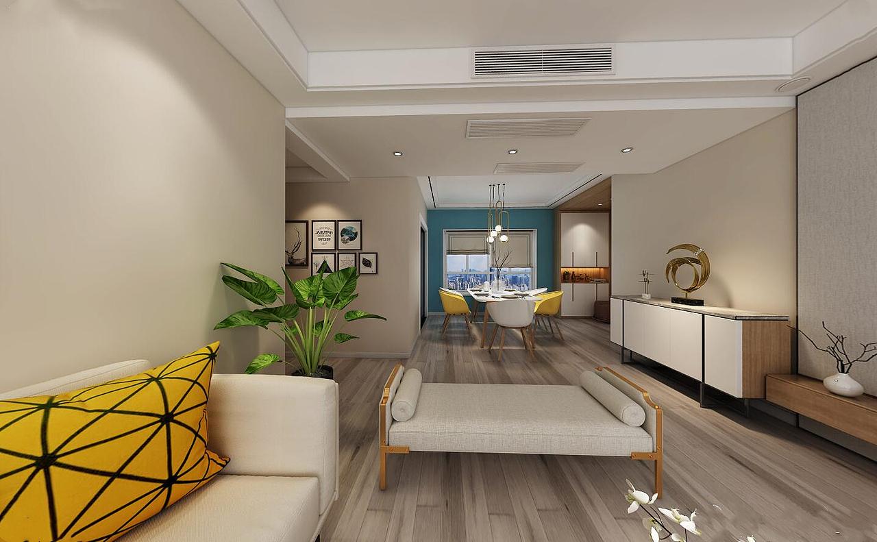 融创滨江壹号114㎡现代风格装修案例