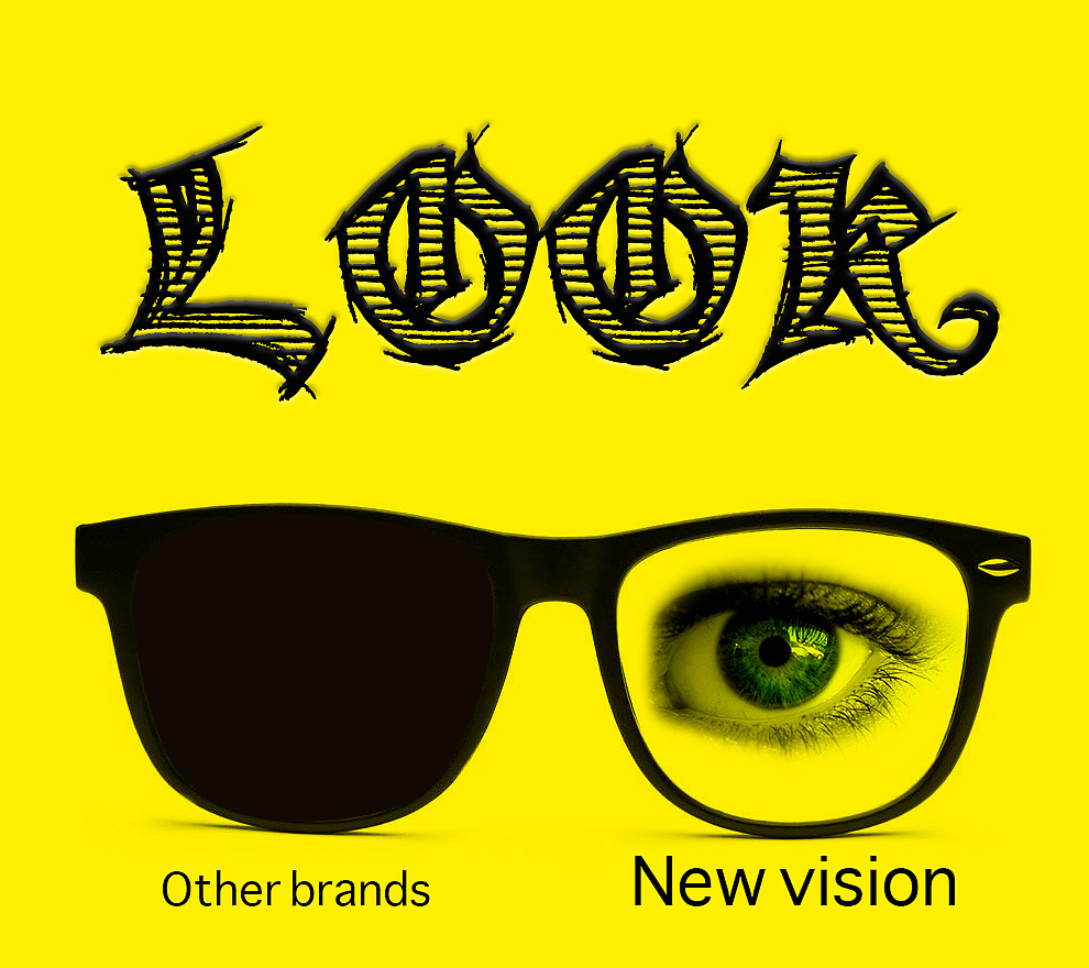 新视野眼镜创意海报