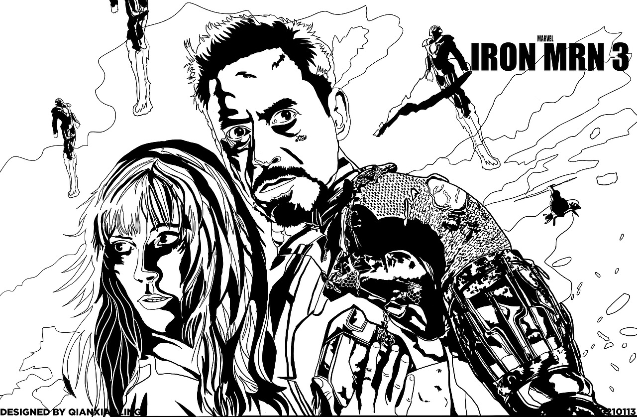 《钢铁侠3》电影插画 小罗伯特·唐尼（图ZMjM5NjI3MTc2） - 创作习作 - 站酷设计师钱小玲原创素材 - 站酷ZCOOL