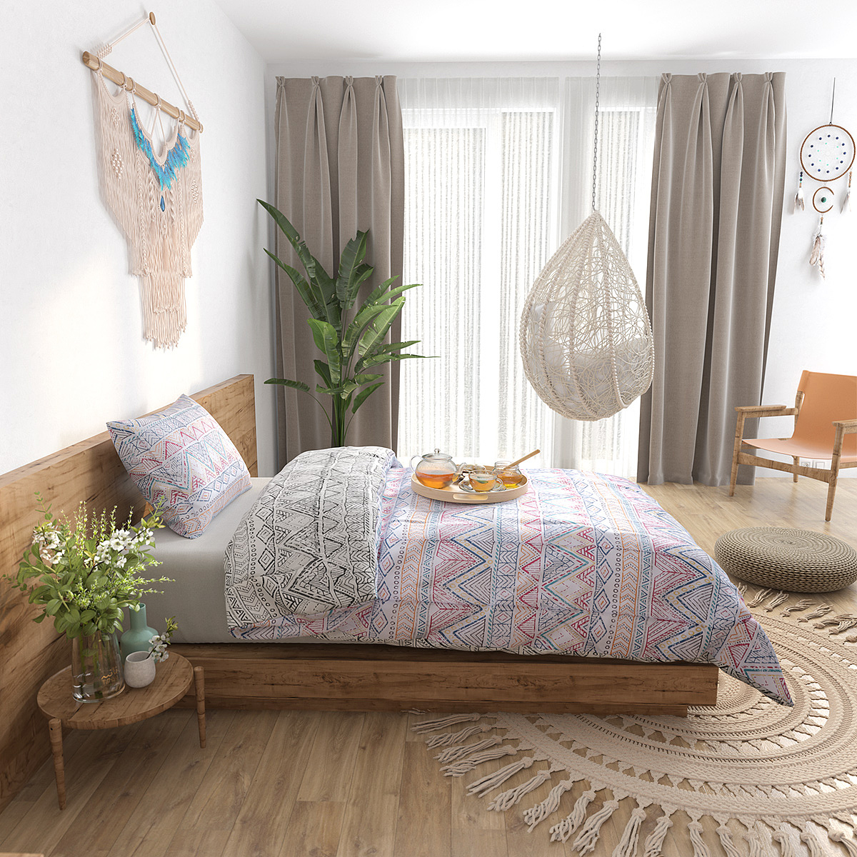 波西米亚风格床品展示（图ZMTk5NzAwOTU2） - 产品 - 站酷设计师零一二四原创素材 - 站酷ZCOOL