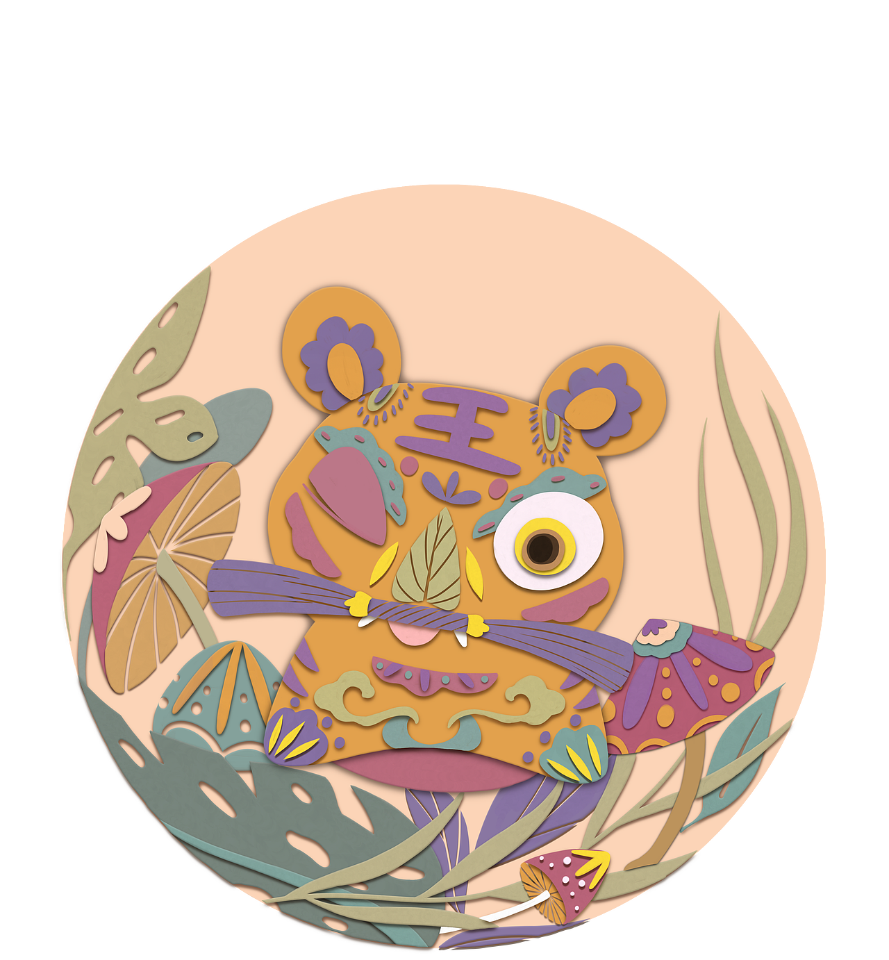 虎年 福禄寿（图ZMjg2Nzk1MjI4） - 商业插画 - 站酷设计师广白GB原创素材 - 站酷ZCOOL