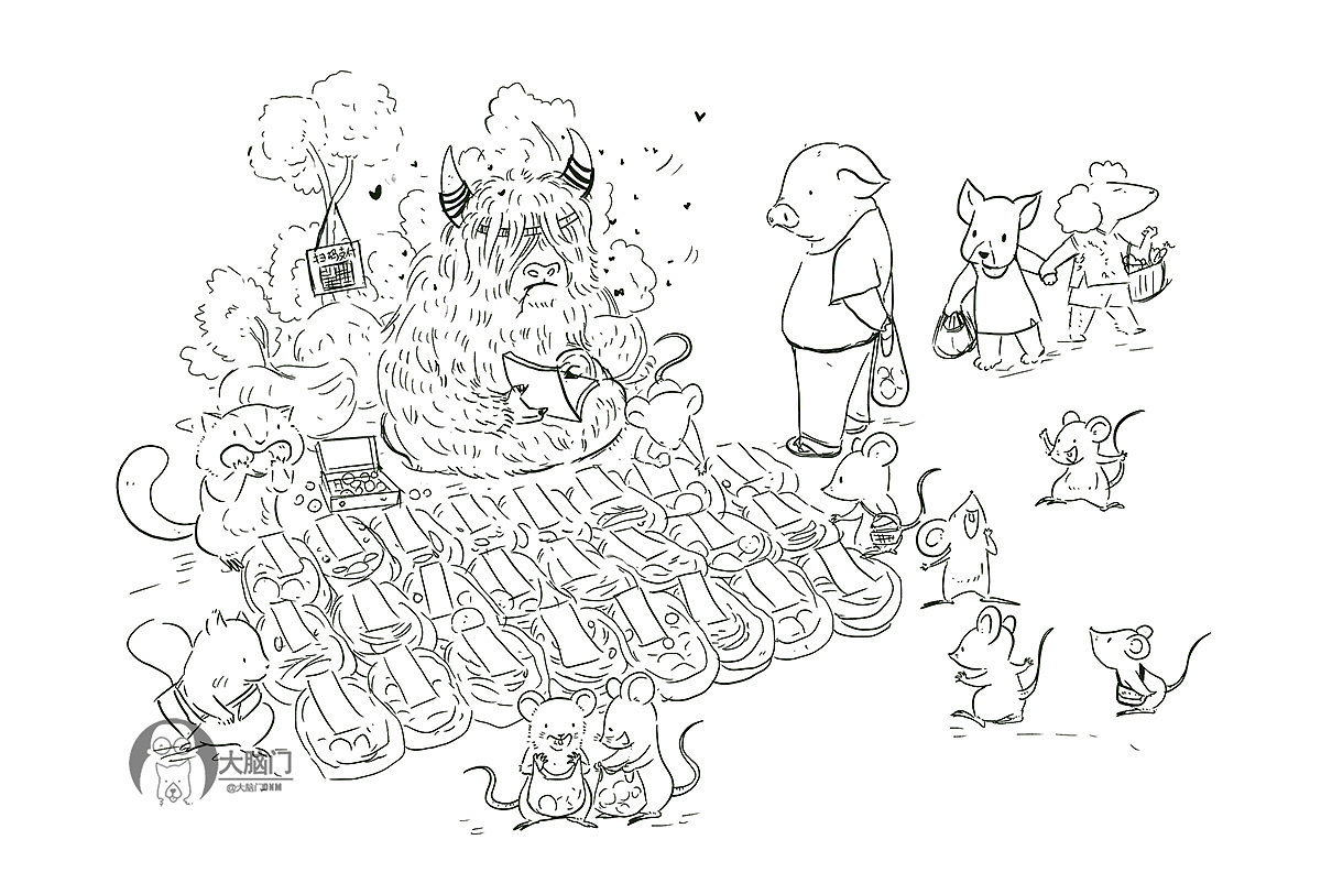 菜市场-藏民卖药（图ZMTgwNjM2NDQ0） - 创作习作 - 站酷设计师大脑门DNM原创素材 - 站酷ZCOOL