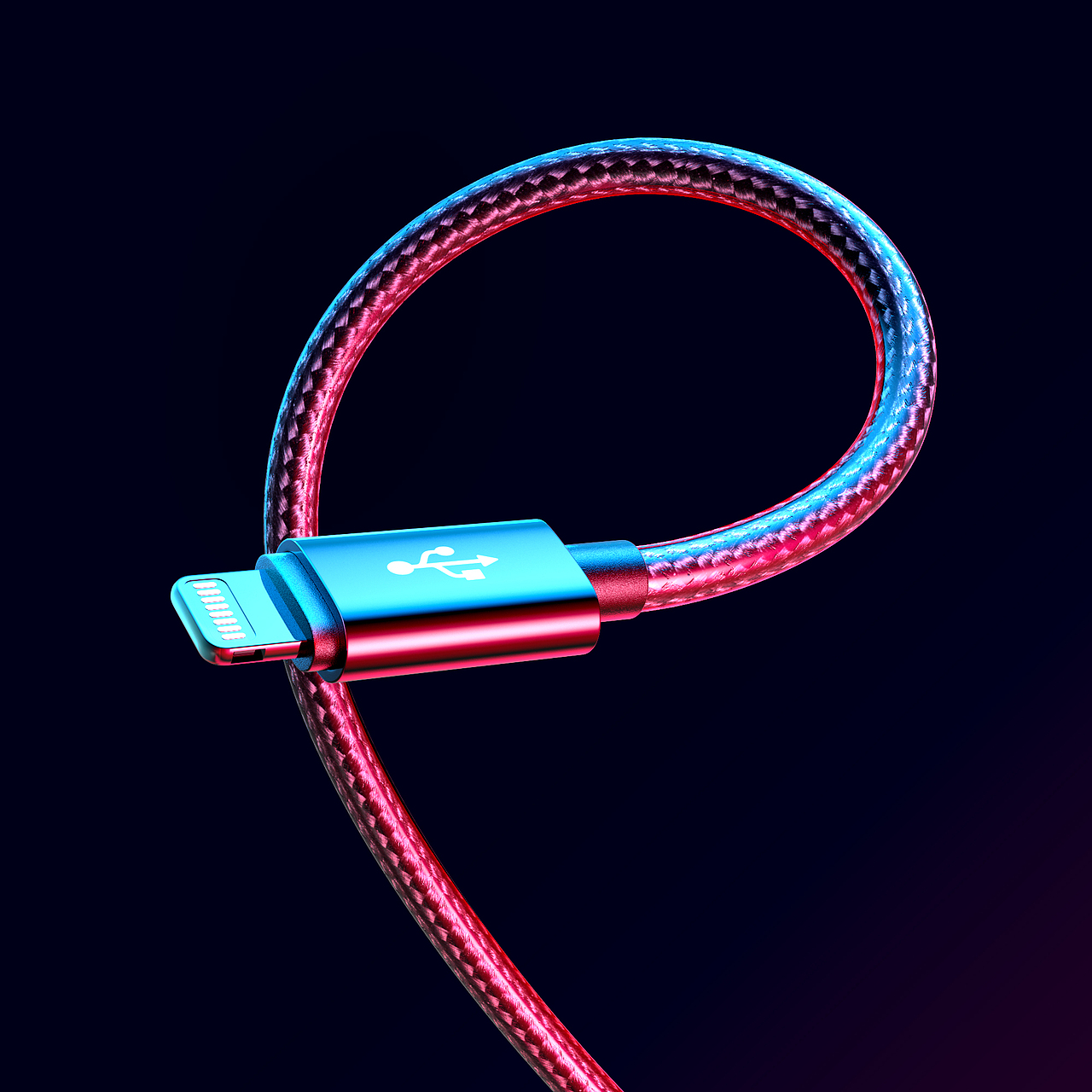 一组炫彩数据线渲染（图ZMjE3MDk0OTQw） - 电子产品 - 站酷设计师Ash_灰原创素材 - 站酷ZCOOL