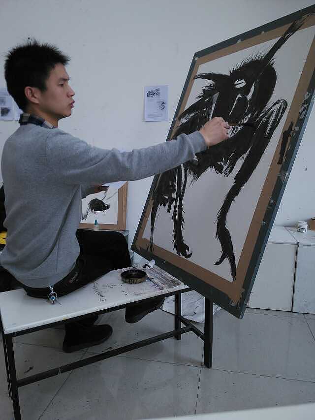 本人的作品:《安徽李辉-聋人画家》