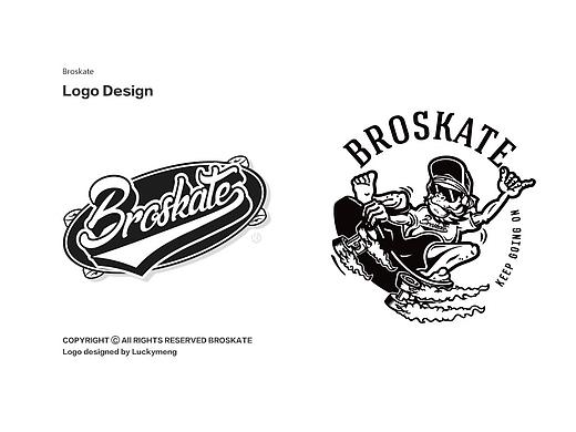 品牌：兄弟滑板/Broskate 品牌logo设计
