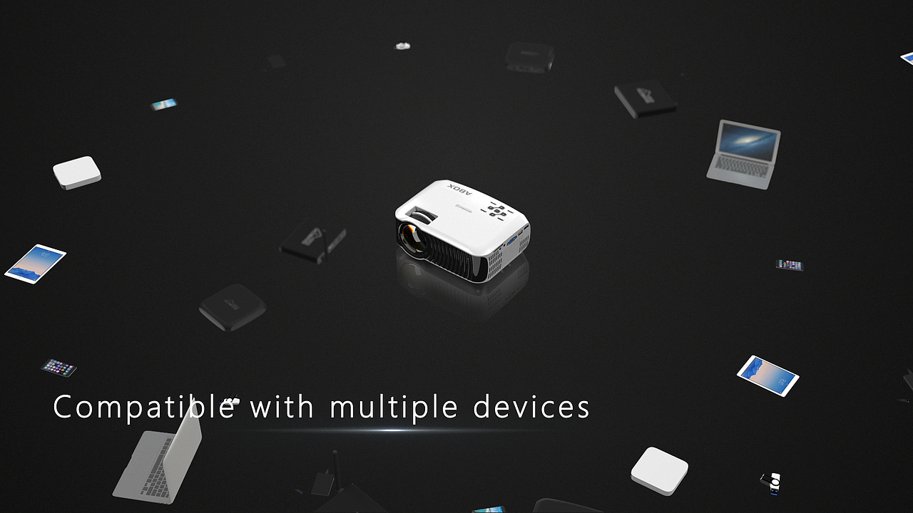 投影仪三维展示动画