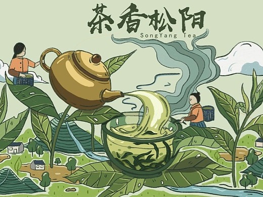 茶叶手绘设计