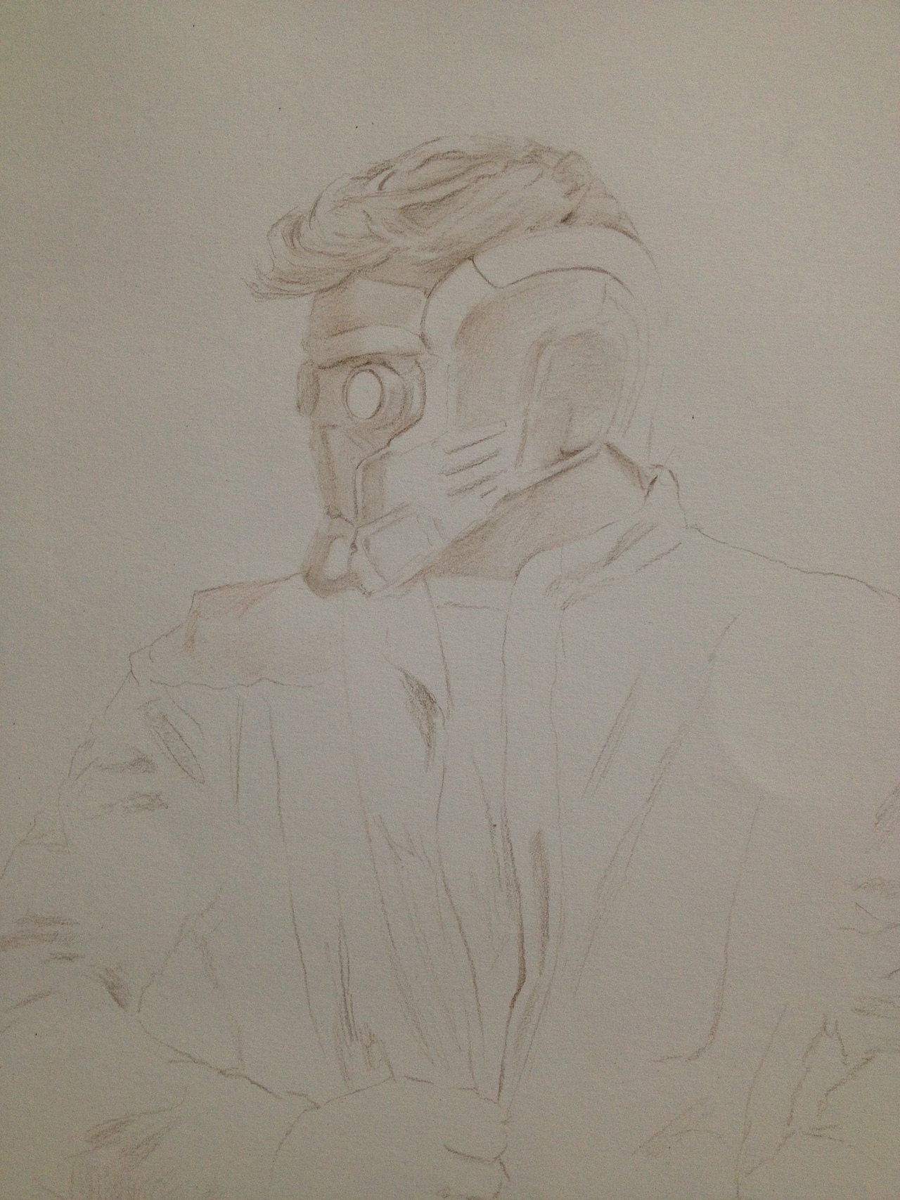 手绘《银河护卫队》星爵过程