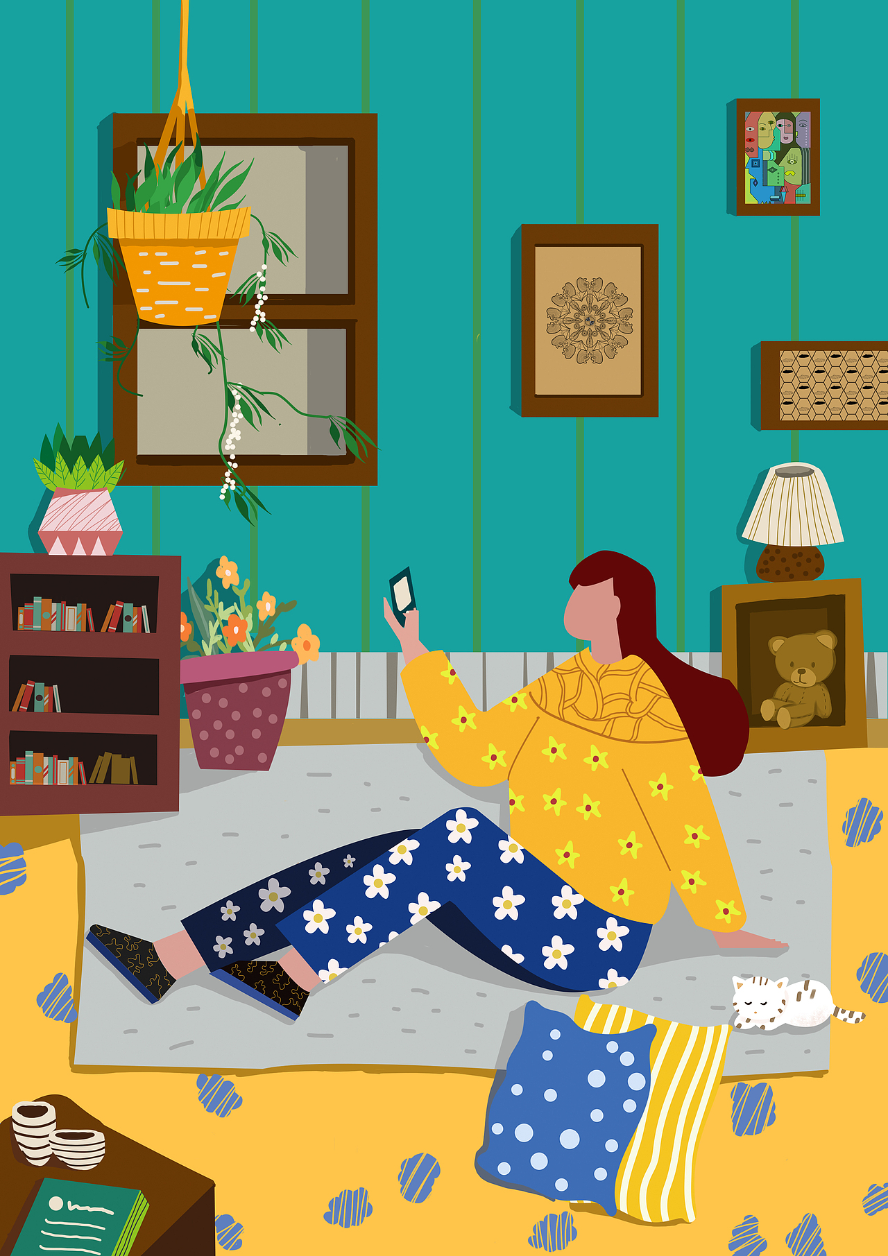 居家场景插画（图ZMjA4MjgwMjg4） - 商业插画 - 站酷设计师Z75586789原创素材 - 站酷ZCOOL