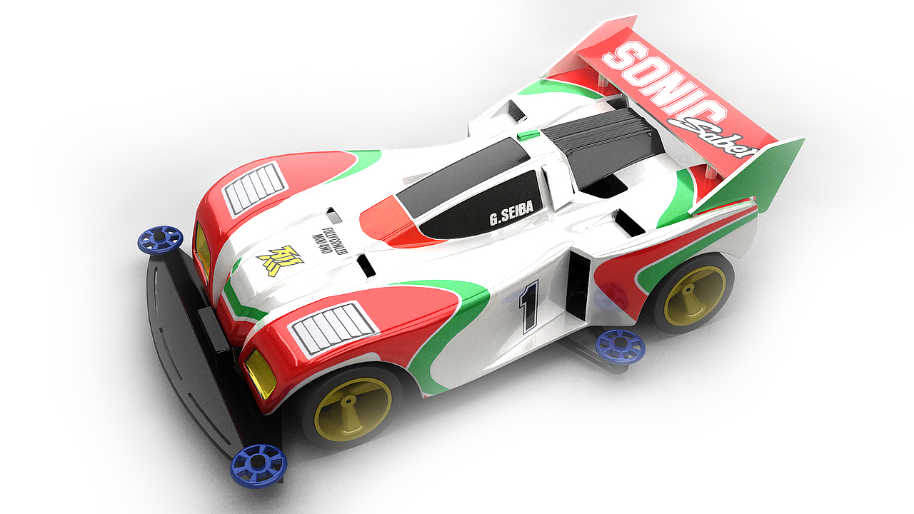 mini四驱车模型渲染系列