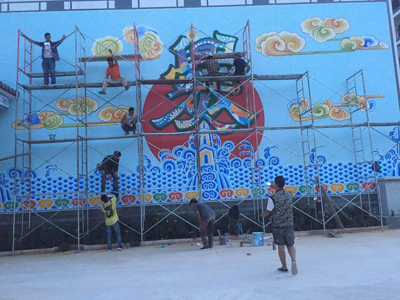 云南昆明曲靖陆良机关幼儿园墙体彩绘墙画墙绘幼儿园（图ZMTA2NTM1NjIw） - 其他手工艺 - 站酷设计师云南锦泰彩绘原创素材 - 站酷ZCOOL