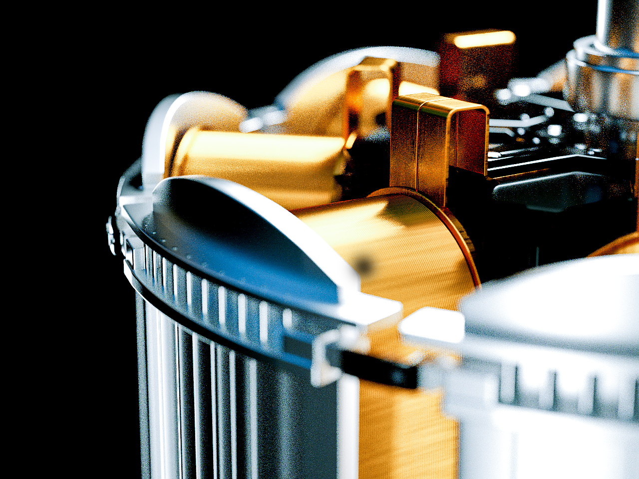 C4D电机模型制作