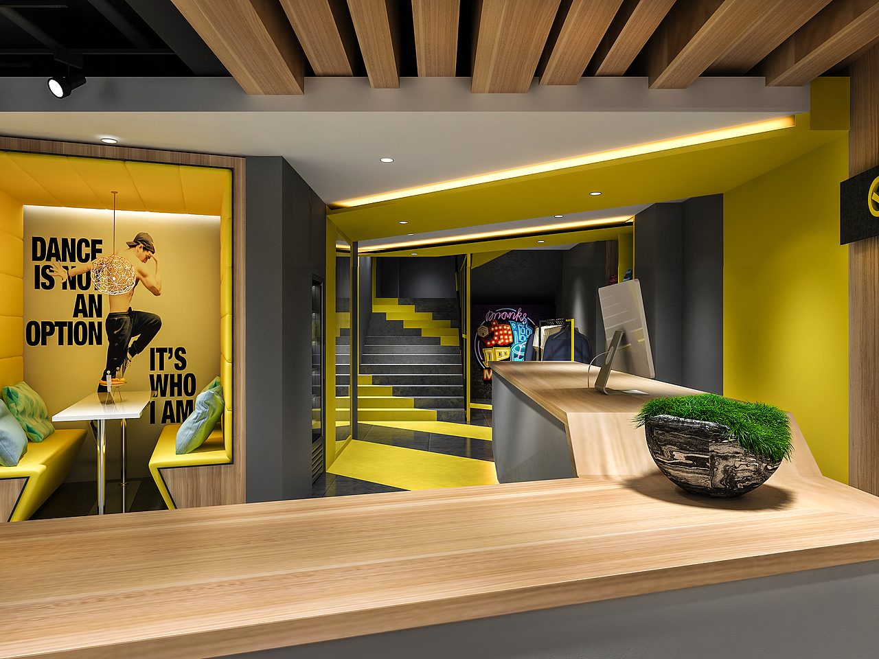 薄荷堂舞蹈培训基地|空间|家装设计|桂林天睐设计_原创作品-站酷zcool