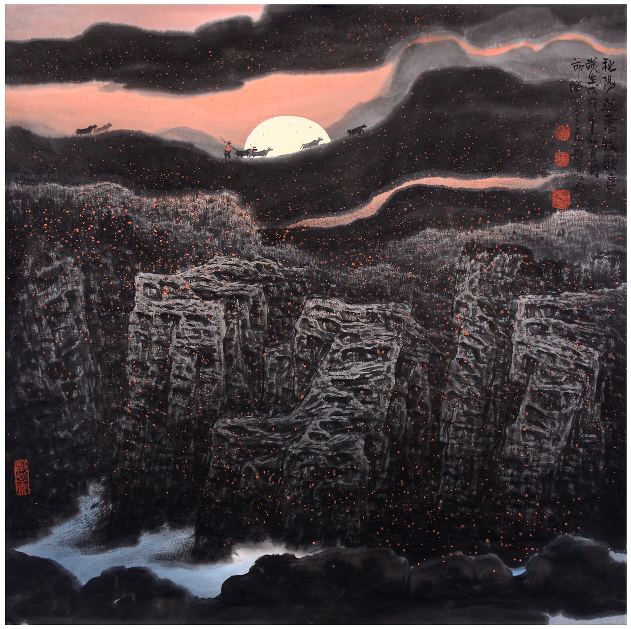 山水名家张月岗老师秋季个展斗方精品原创合集（图ZMTI0NDY0NDM2） - 绘画 - 站酷设计师张子浩丶原创素材 - 站酷ZCOOL