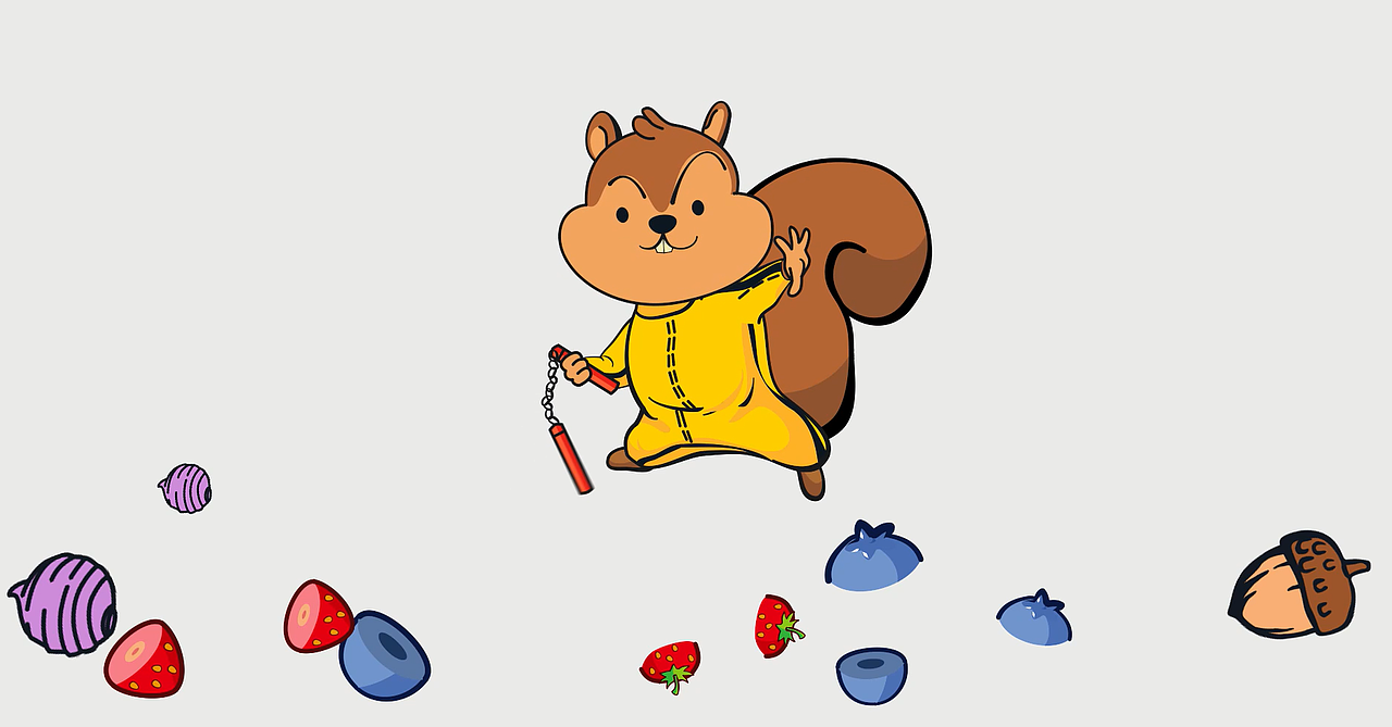 功夫松鼠（图ZMTUzMjYzNzQ4） - 其他动漫 - 站酷设计师葱花花cmgt原创素材 - 站酷ZCOOL