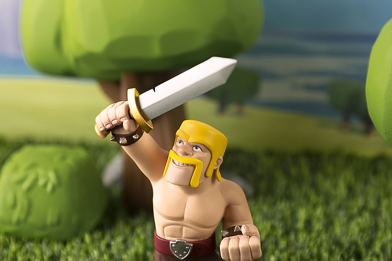 手办-部落冲突皇室战争野蛮人|工业/产品|玩具|山魈山 - 原创作品 - 