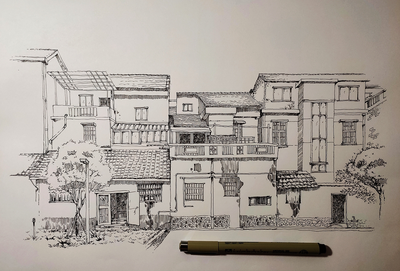 纯钢笔速写（图ZMjcwNDA2MzA4） - 创作习作 - 站酷设计师旗开得盛原创素材 - 站酷ZCOOL