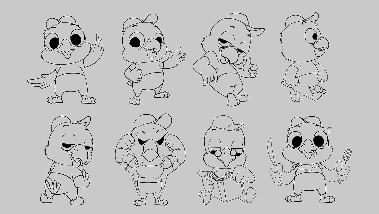 【鹰设计】卡通形象设计