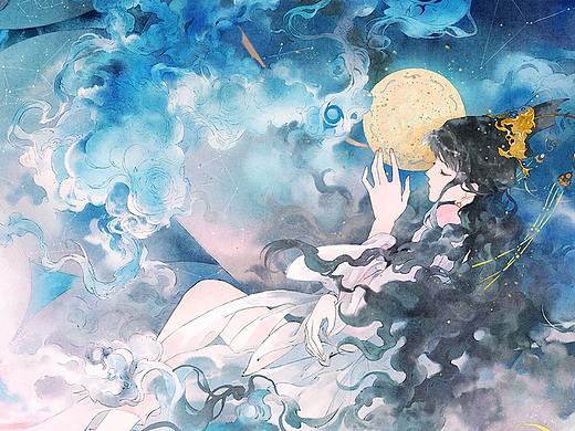 九歌——云中君（個(gè)人主頁-ZNTM1OTc5MTY=） - 藝術(shù)插畫 - 站酷設(shè)計(jì)師Lia_竹里原創(chuàng)素材 - 站酷ZCOOL