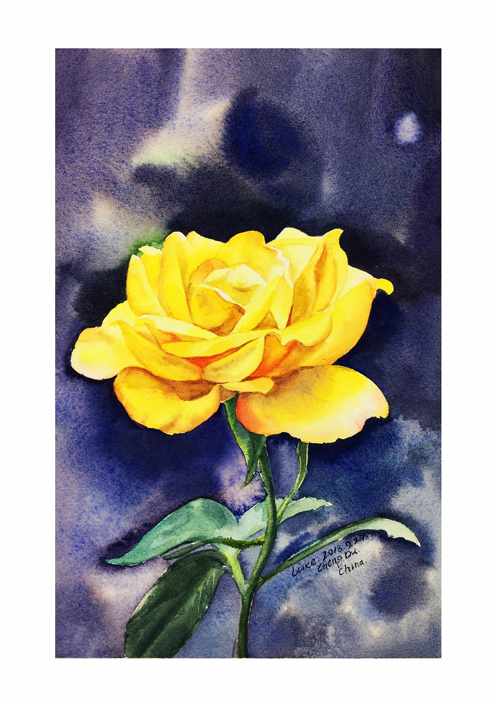 小黄花|纯艺术|水彩|路加水彩 - 原创作品 - 站酷 (zcool)