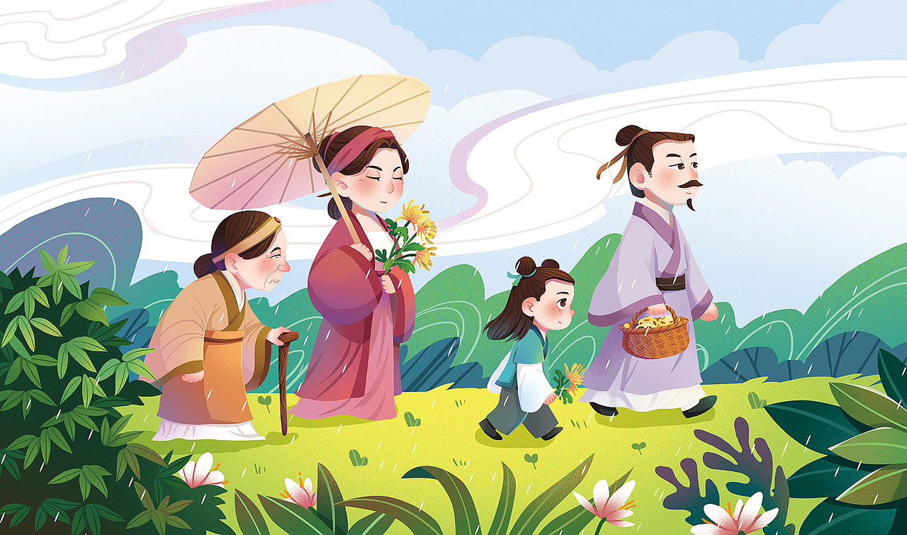 儿插绘本|古诗|传统节日| 清明（图ZMjk0Nzk2MTg4） - 儿童插画 - 站酷设计师莳歌原创素材 - 站酷ZCOOL