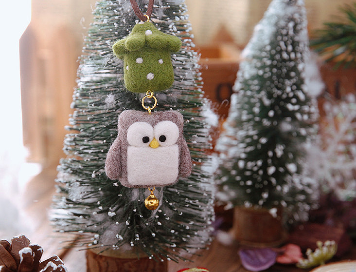 猫头鹰圣诞树羊毛毡 =3=