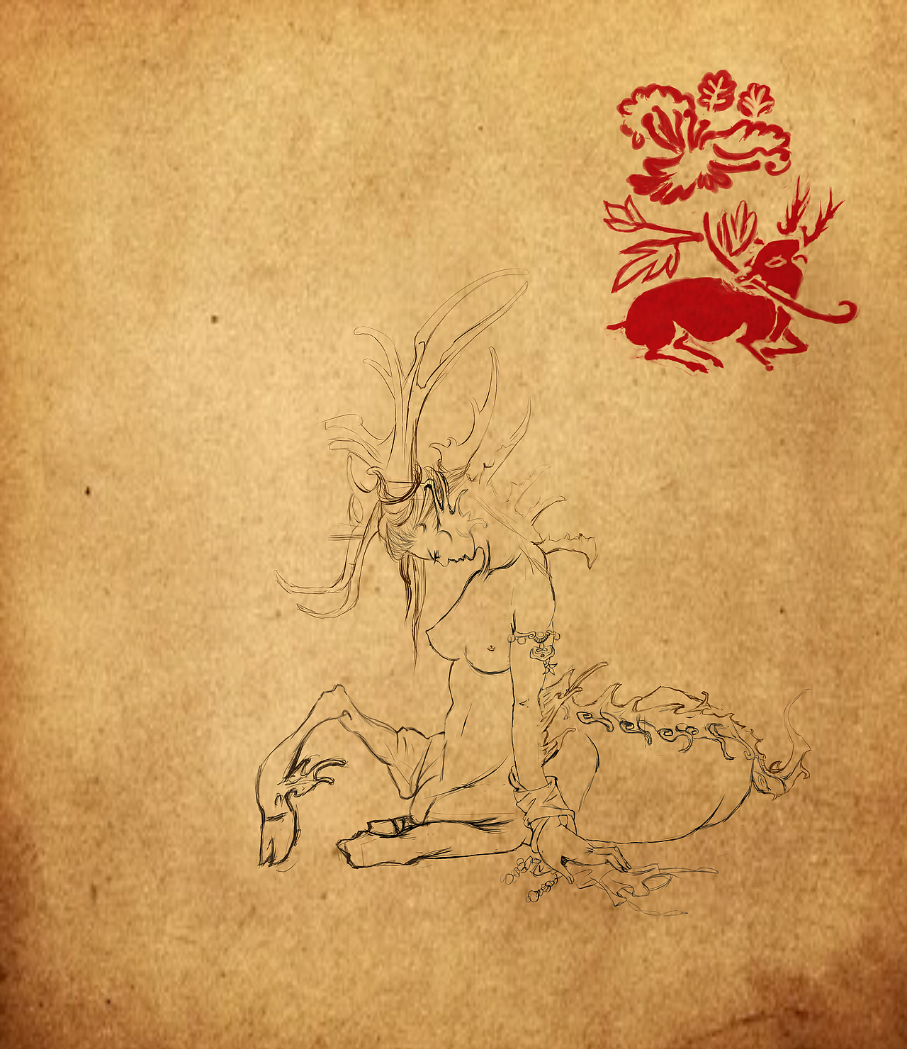 临摹练习【张旺先生】的【辟邪】（图ZMzgyODIyNTY=） - 创作习作 - 站酷设计师丰丰丰原创素材 - 站酷ZCOOL