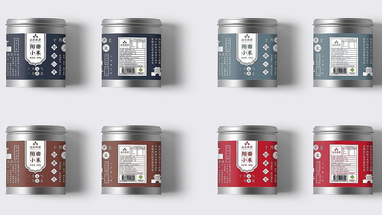 《山禾渔耕》品牌包装设计 小米包装设计（图ZMTQ4NzAyNTE2） - 包装 - 站酷设计师姬琰原创素材 - 站酷ZCOOL