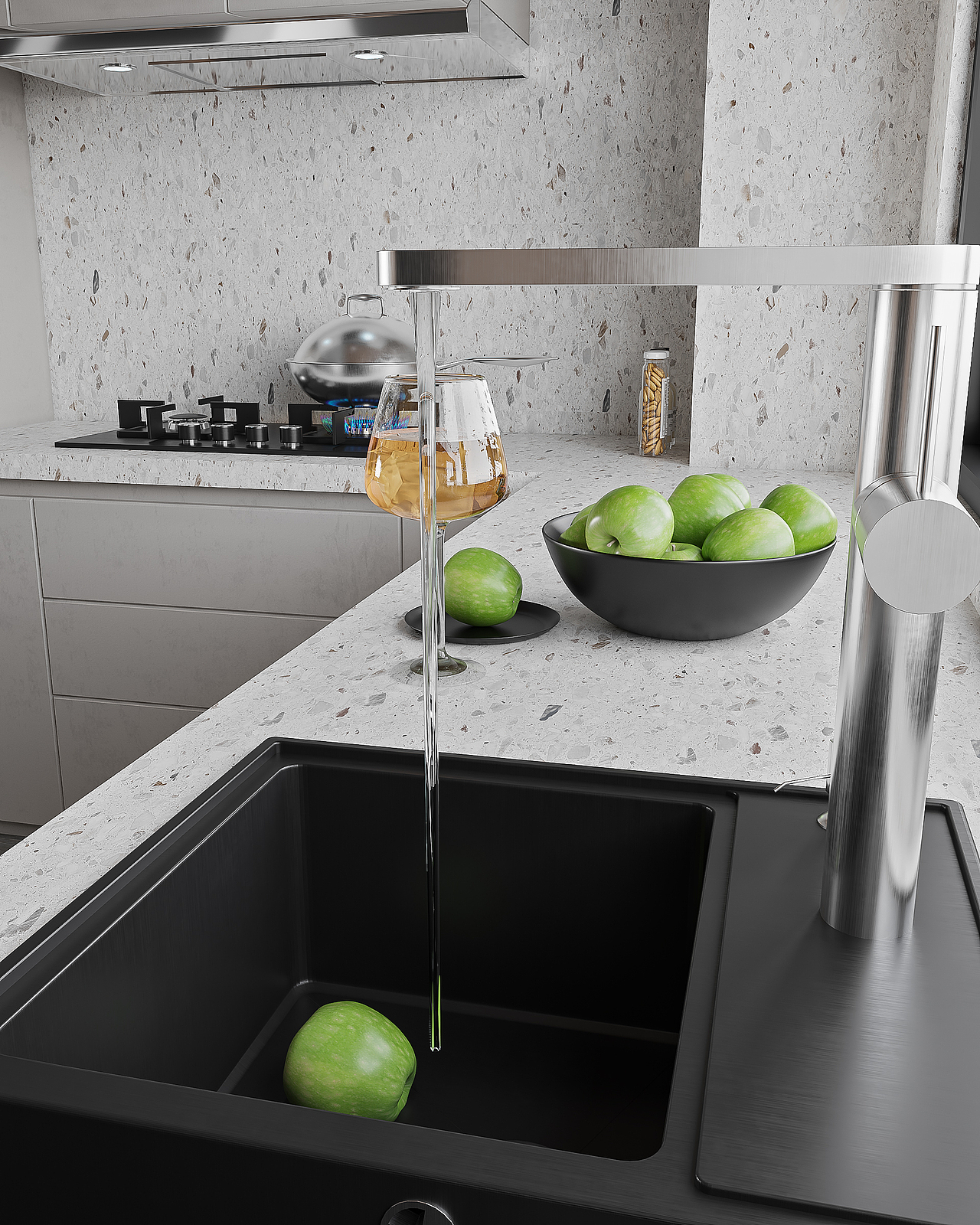 现代客餐厅卧室效果图