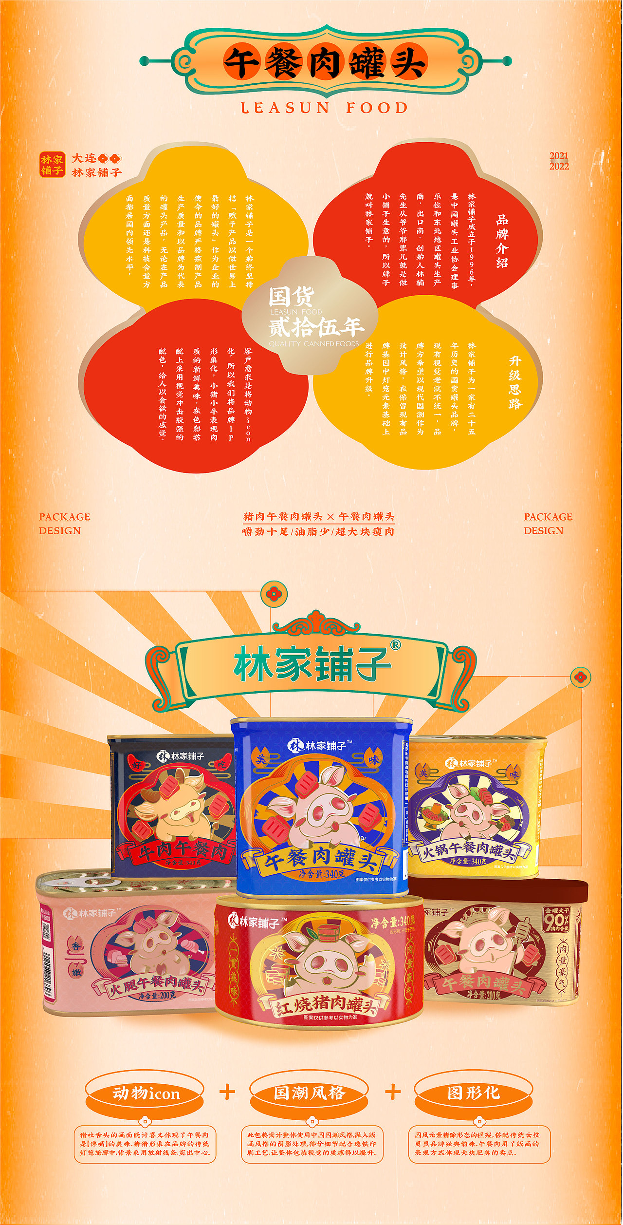 林家铺子 午餐肉系列包装设计(图ZMjg2MzkzMDY4) - 包装 - 站酷设计师焙客设计原创素材 - 站酷ZCOOL