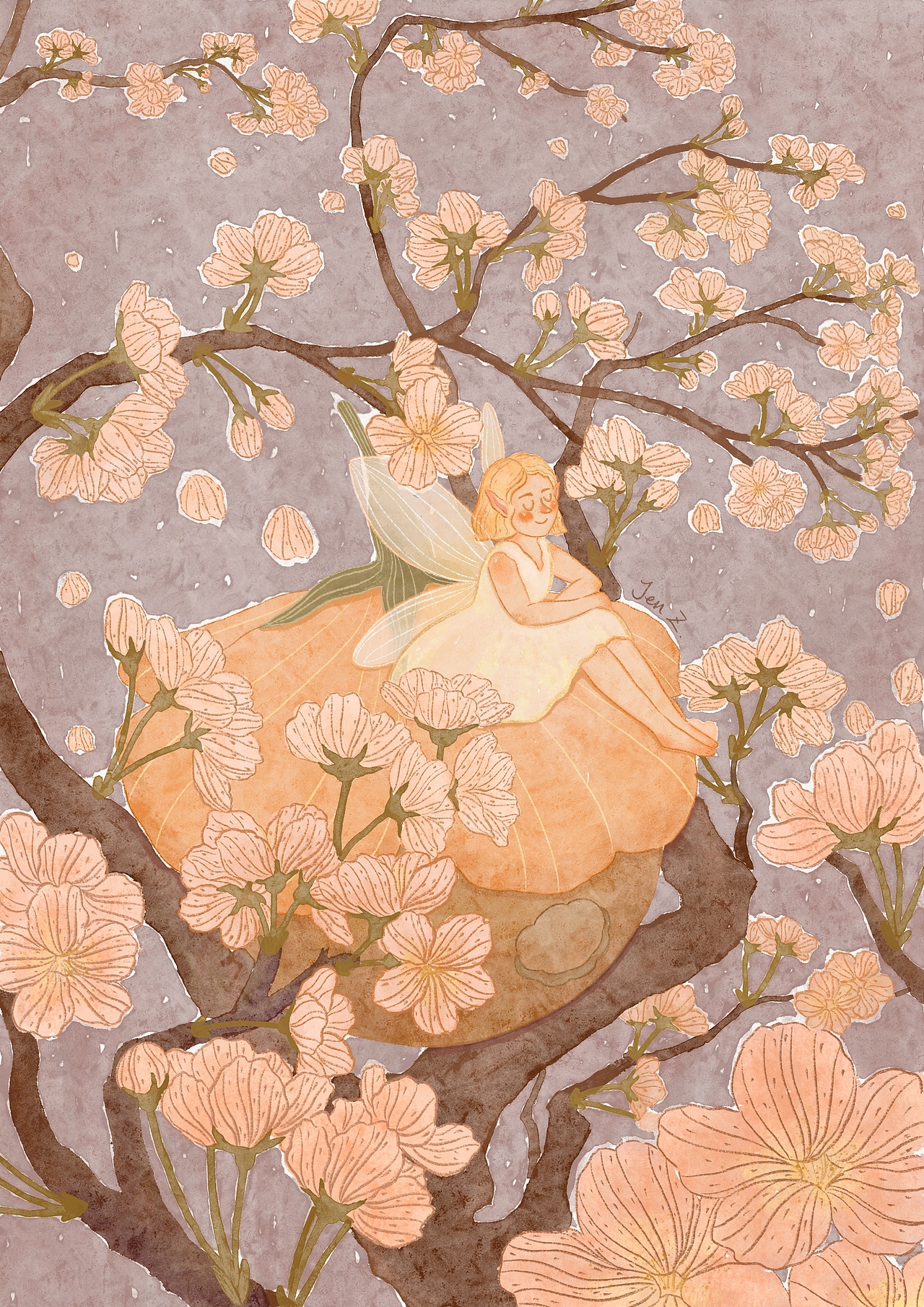 樱花树上的仙子