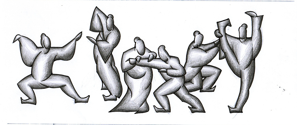 古代体育运动第二版浮雕草图