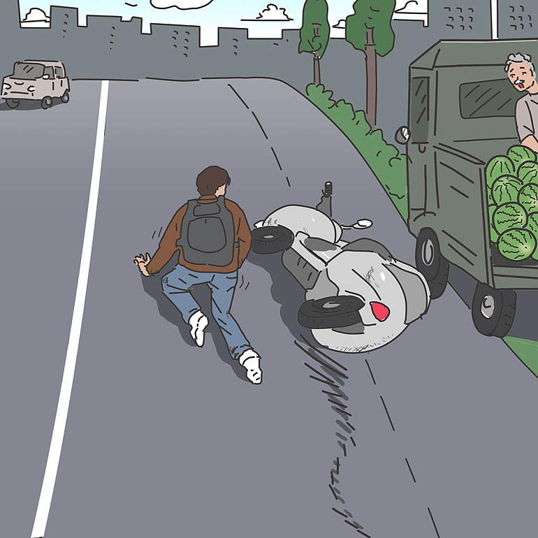 骑车半年多从未发生过这样的事.